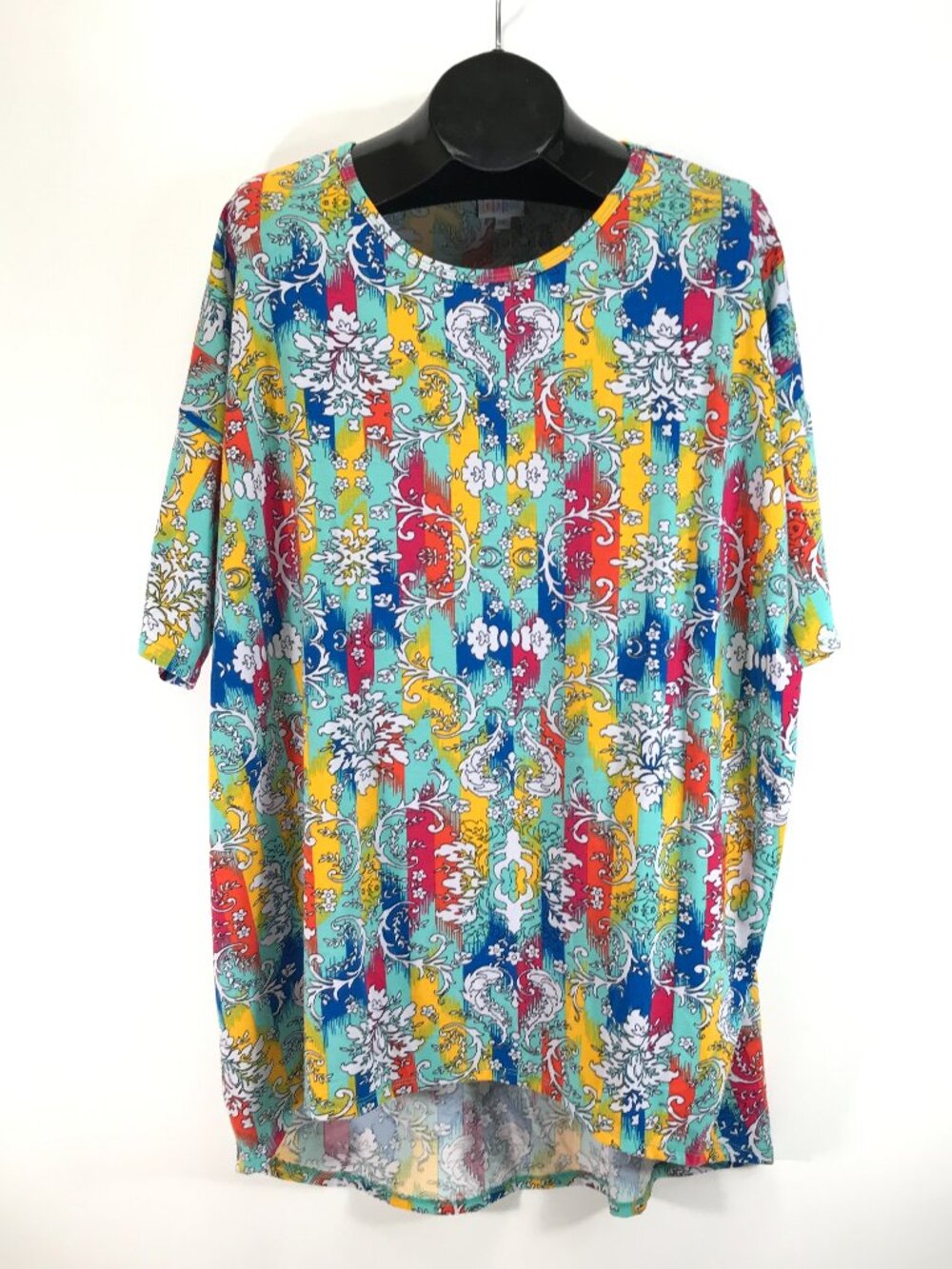 NEW LuLaRoe Irma Floral Tunic Top Women's Plus 2XL Stretch Oversized High-Low